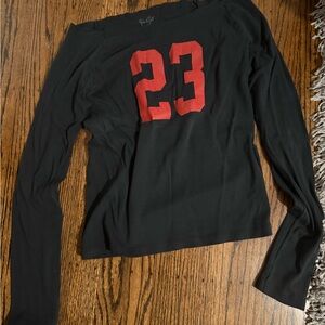 Brandy Melville Black Top with Red Graphic